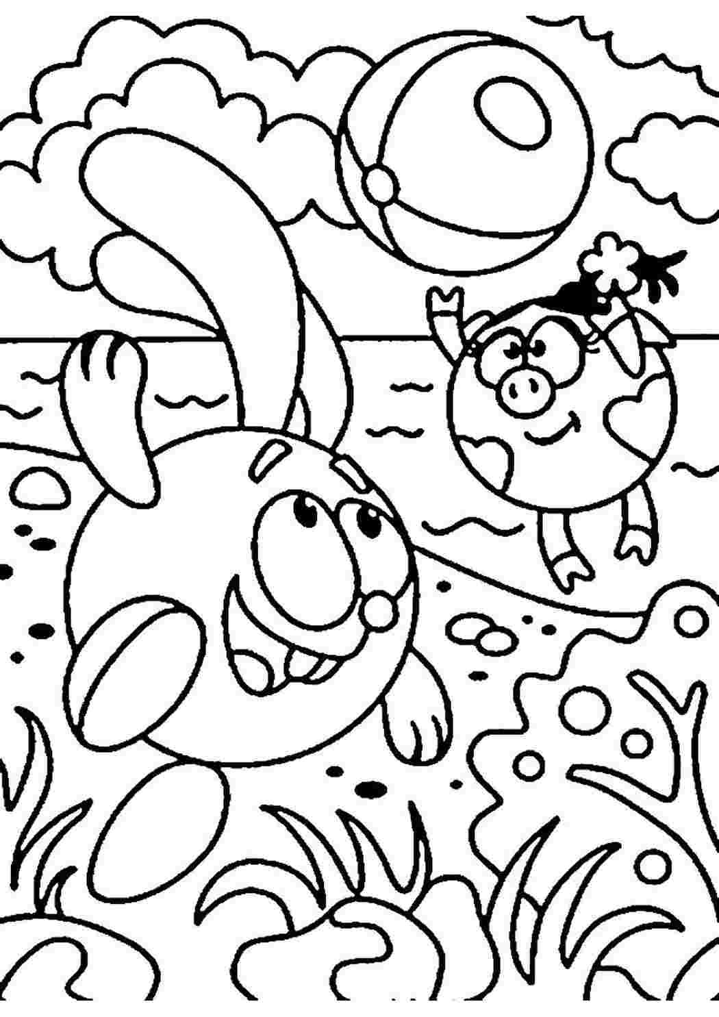 Раскраска Смешарики Крош