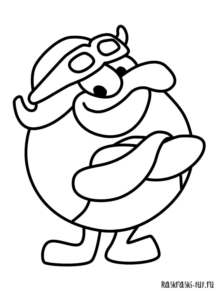 Раскраска Смешарики Бараш