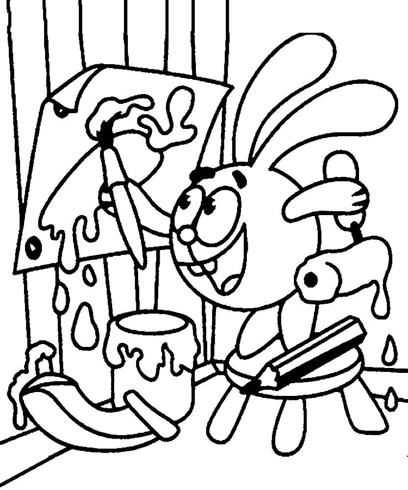 Кар Карыч из смешариков раскраска