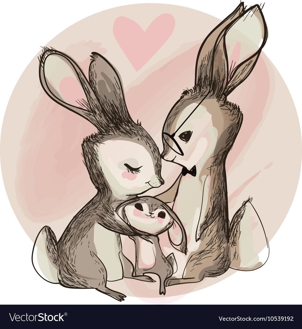 Рисунок зайца для срисовки