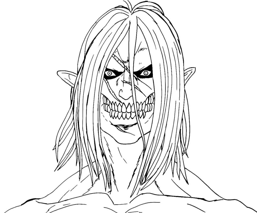 Эрен Титан раскраска