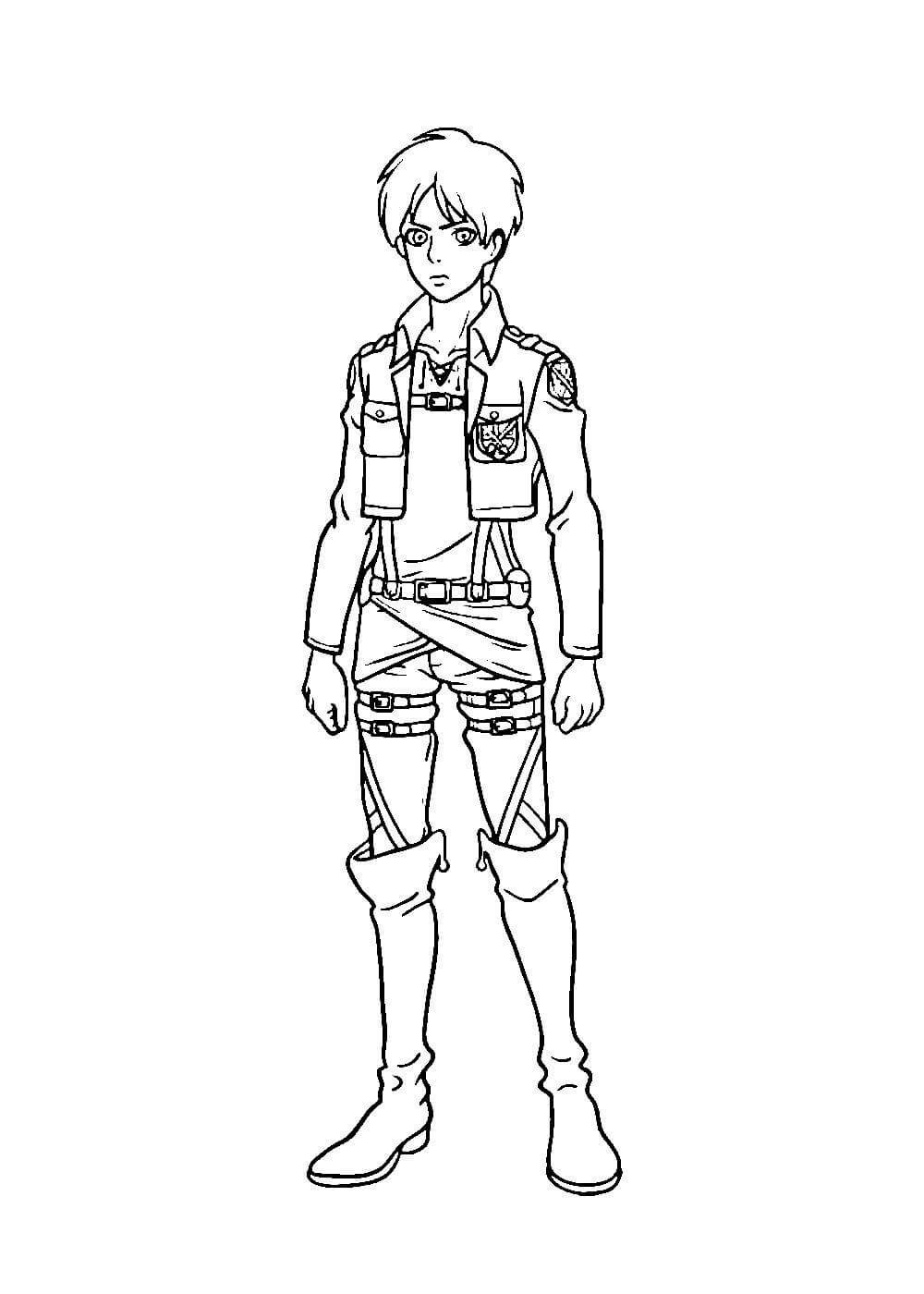 Эрен Йегер раскраска