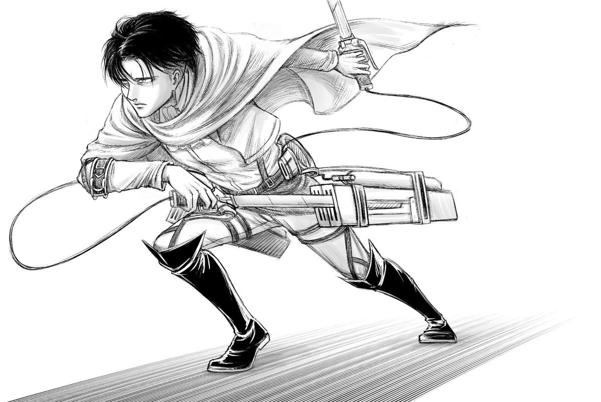 Аниме Манга атака титанов Леви