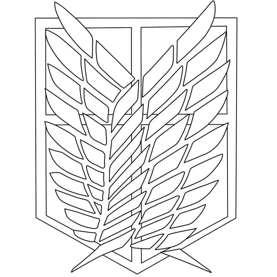 Крылья свободы атака титанов раскраска