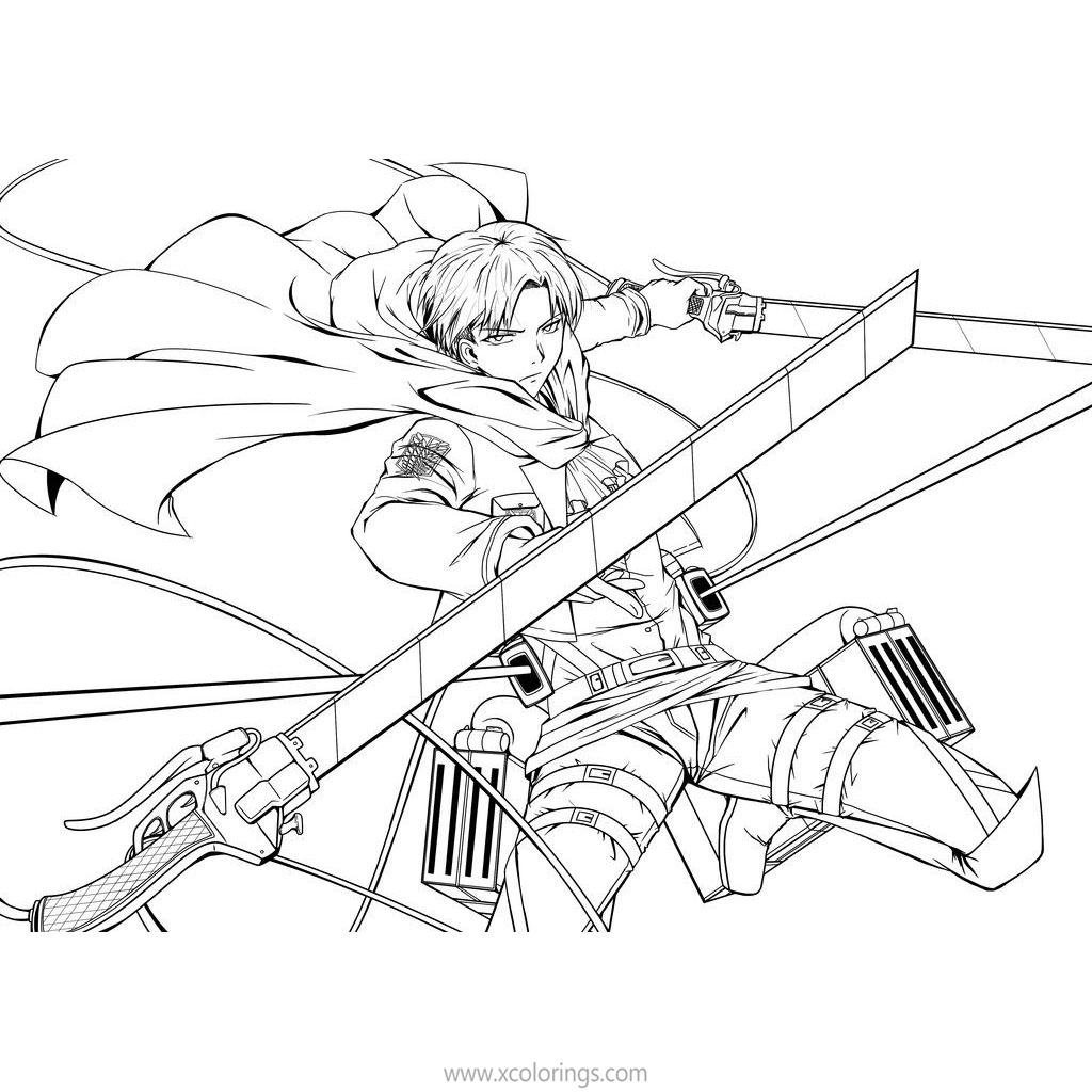 Разукрашка аниме атака титанов