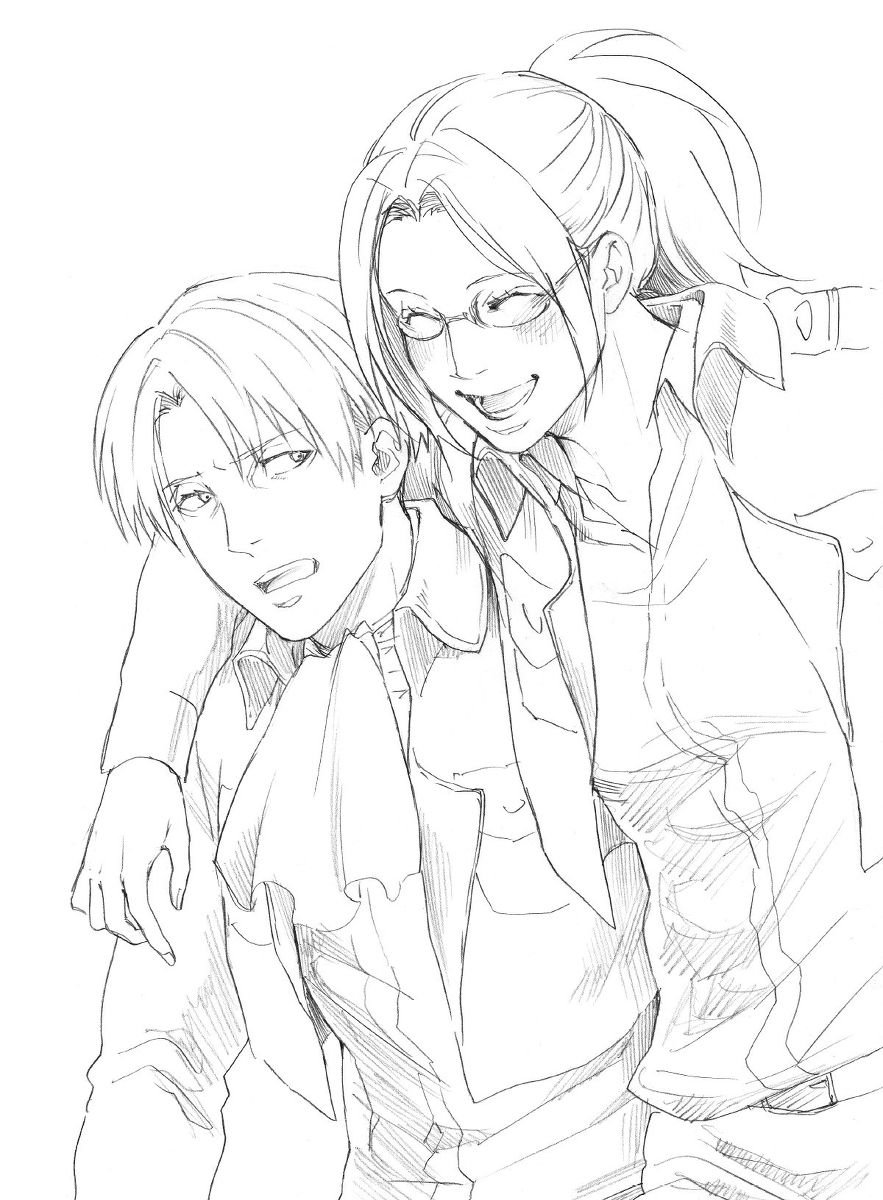 Атака титанов раскраска Ханджи