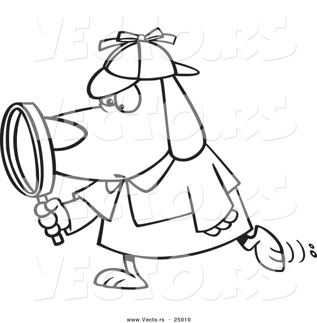 Сыщик детская раскраска