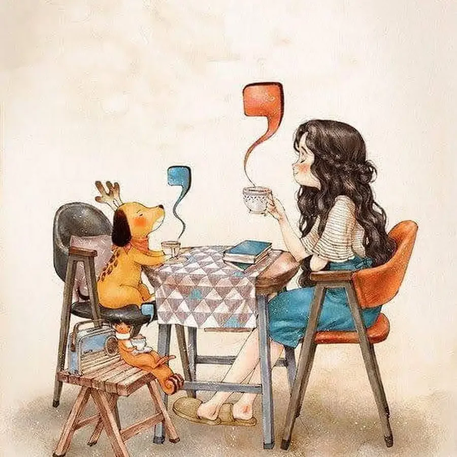 Печатная машинка акварель