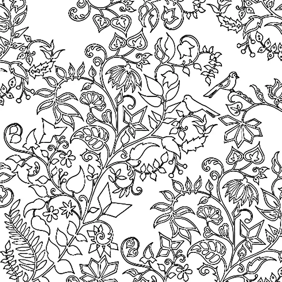 Раскраска антистресс "цветы"