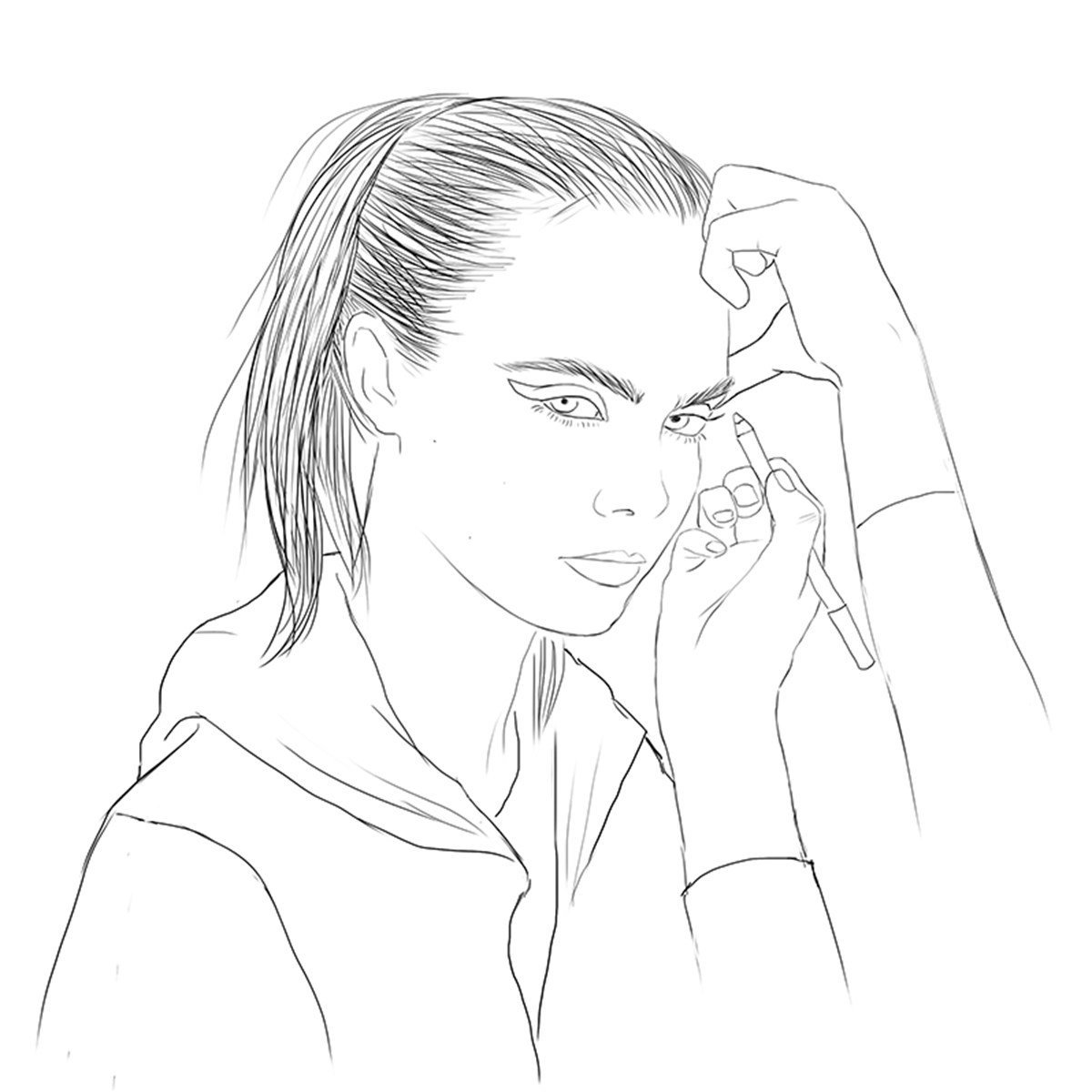 Голова без лица для рисования