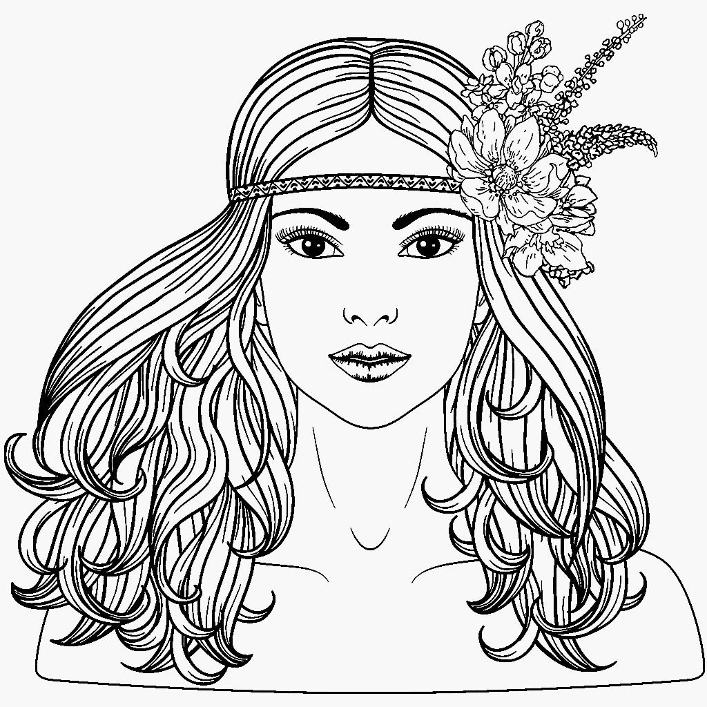 Портрет мамы раскраска для детей