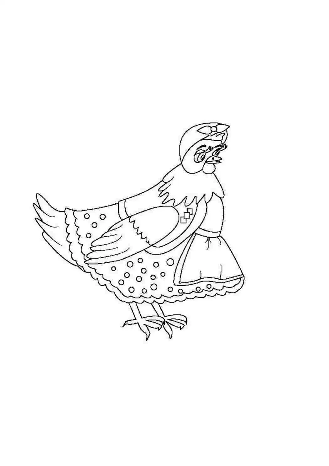 Петушок и бобовое зернышко раскраска