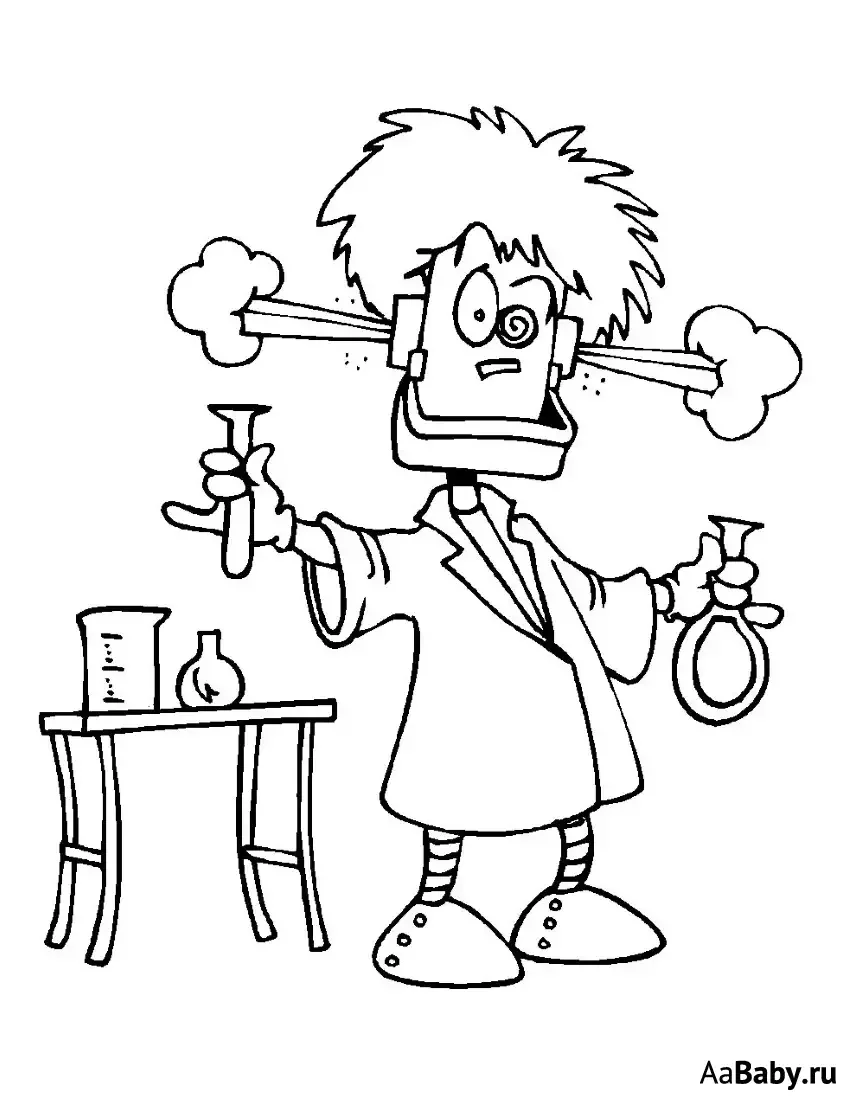 Ученый раскраска
