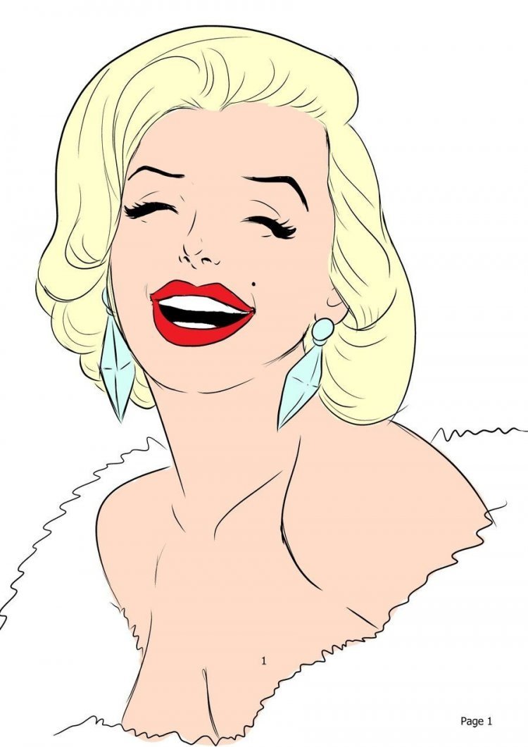 Мэрилин Монро карандашом в полный рост