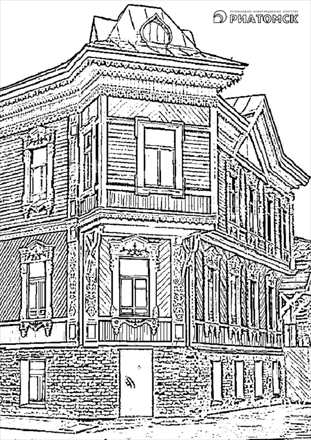 Томск архитектура вектор