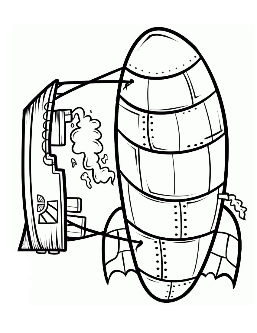 Дирижабль раскраска