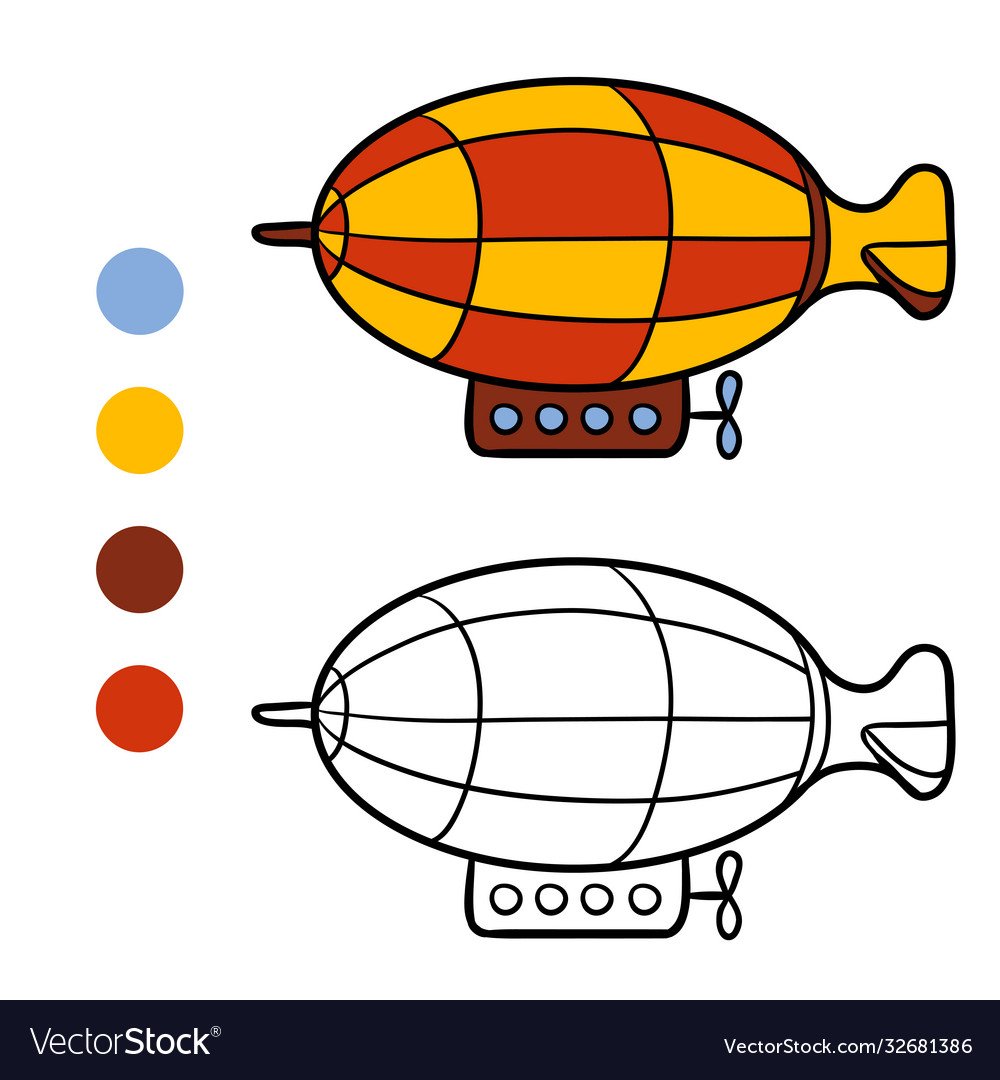 Дирижабль рисование детям
