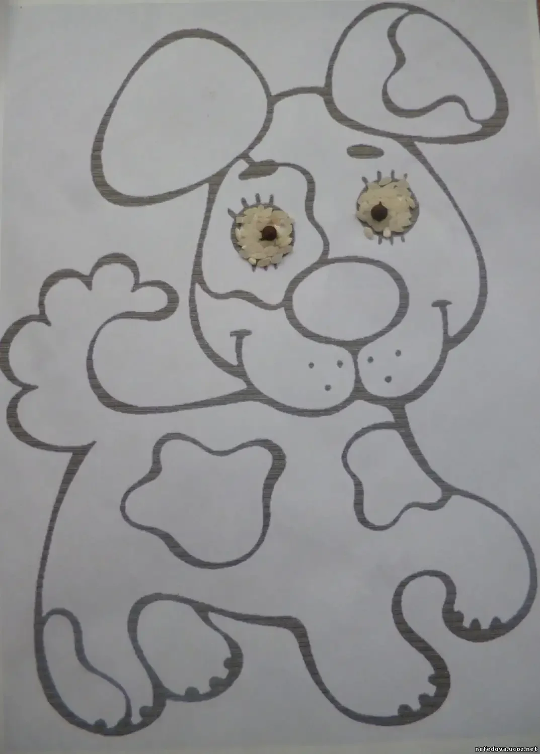 Трафарет для поделки из крупы