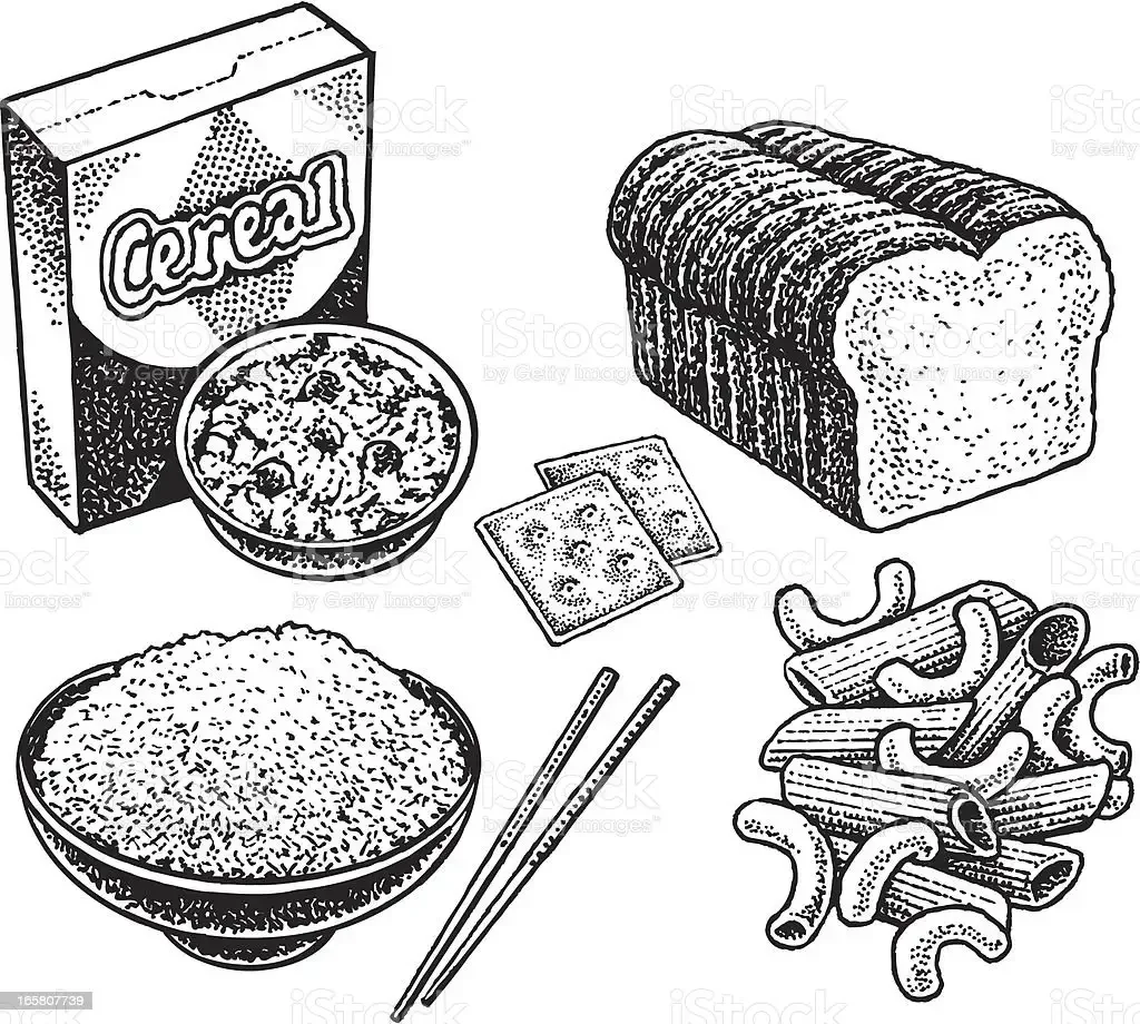 Разукрашки хлеб и крупы