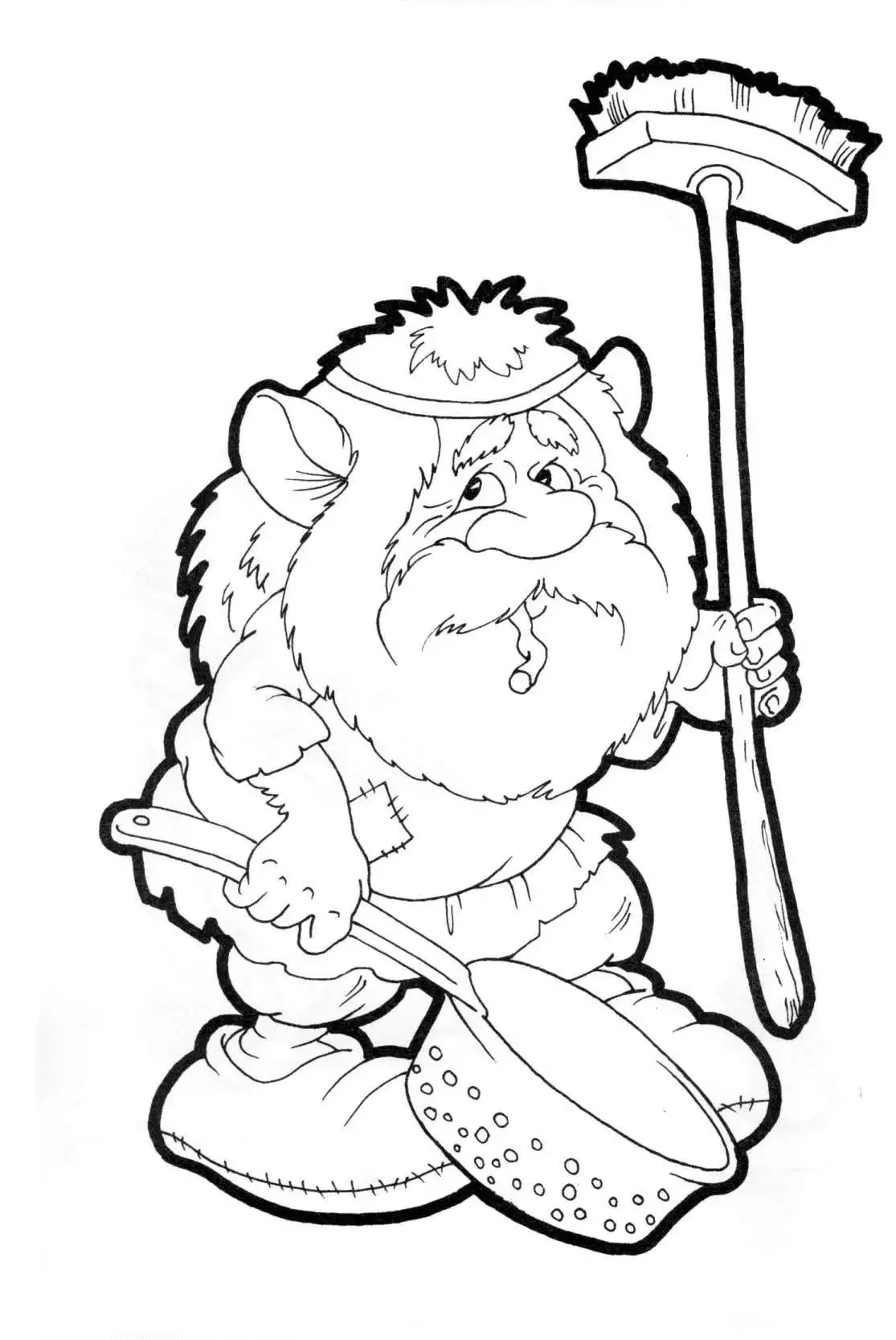 Домовой раскраска