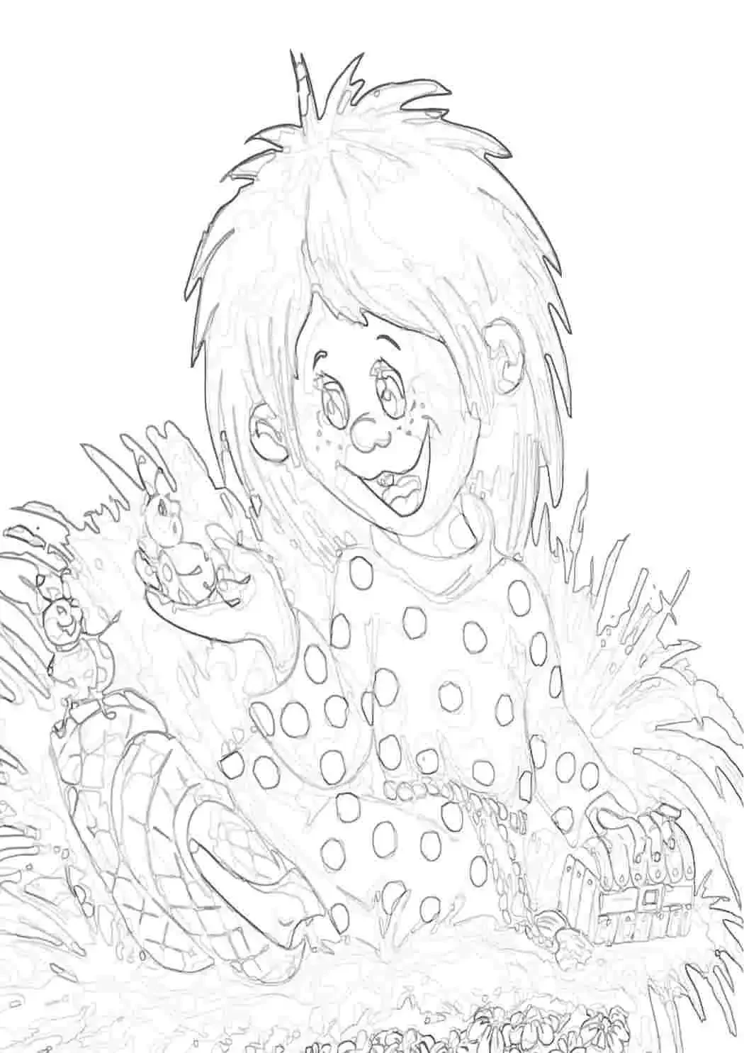 Расскраска домовёнок Кузя