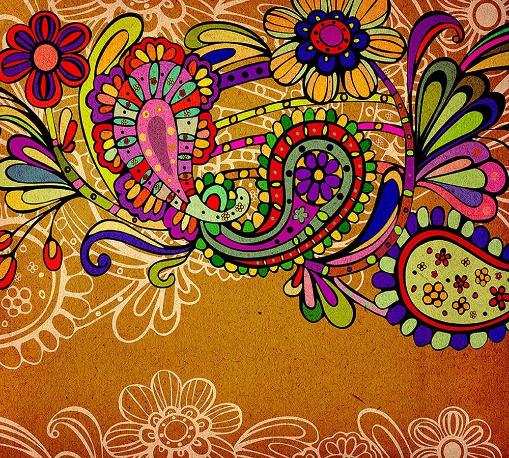 Восточный цветочный орнамент