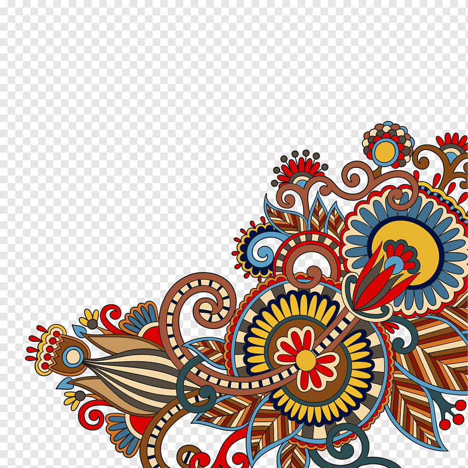 Этнический цветочный узор