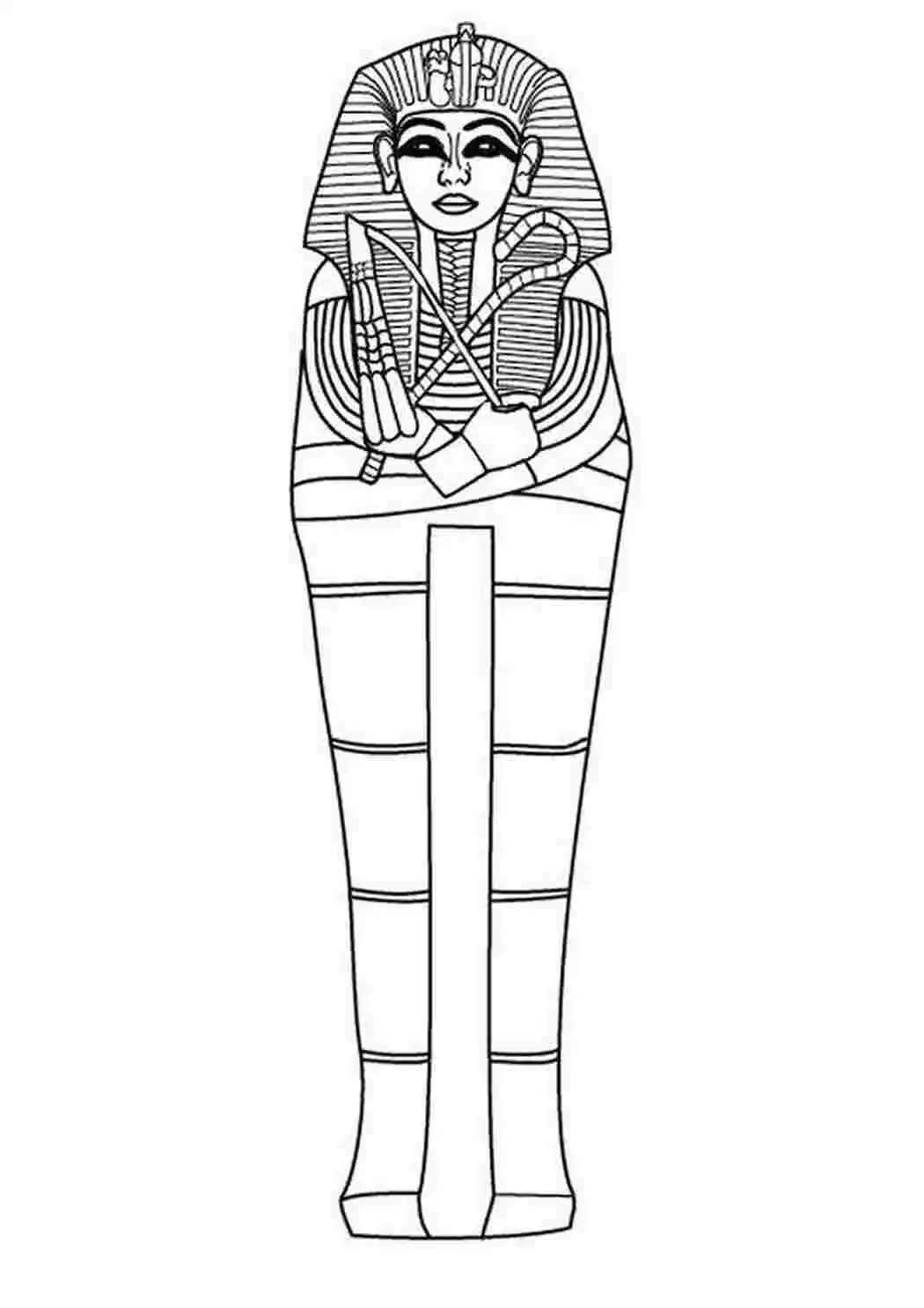 Саркофаг Тутанхамона раскраска