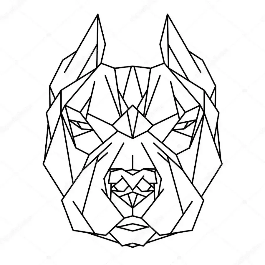 Геометрические животные собака