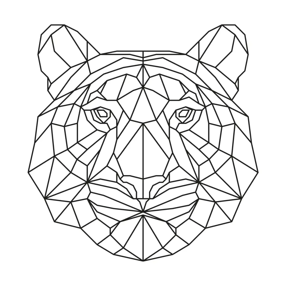 Животные из геометрических фигур сложные