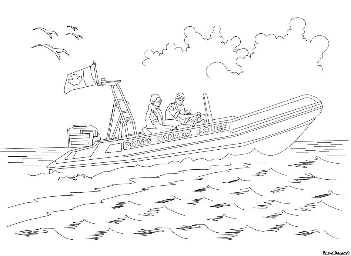 Корабль раскраска для детей