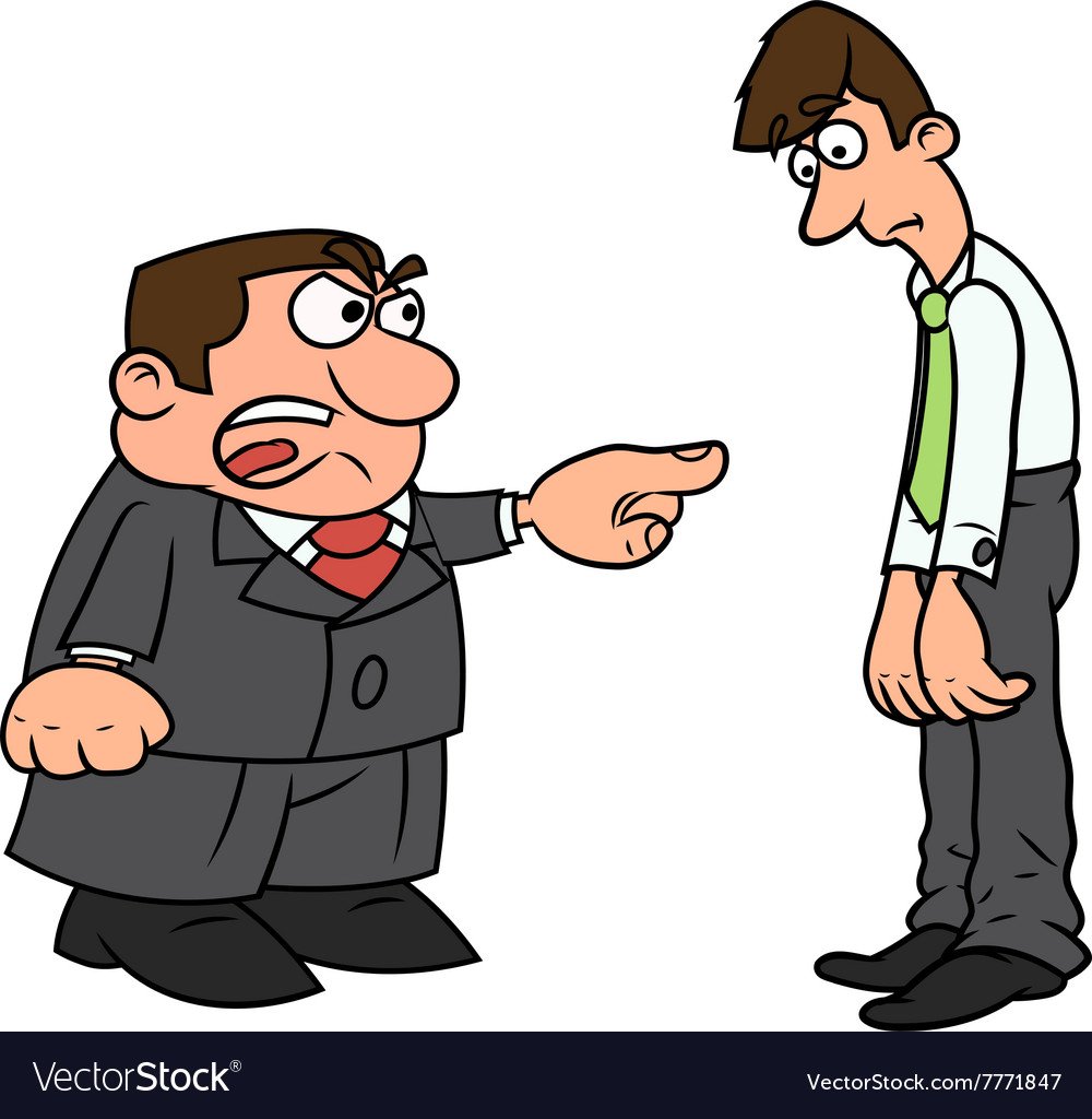 Начальник ругается на подчиненного