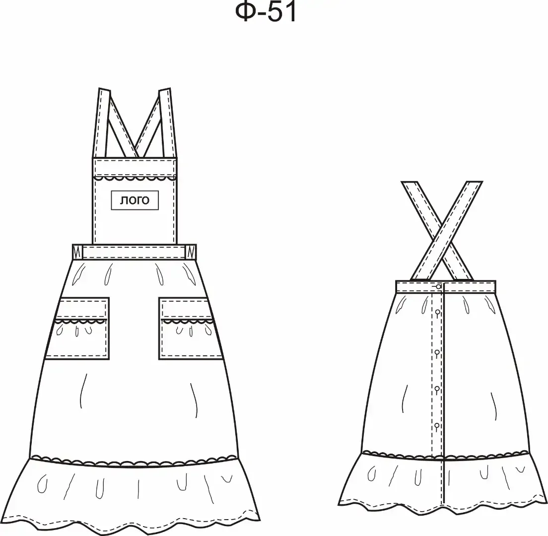 Эскиз фартука