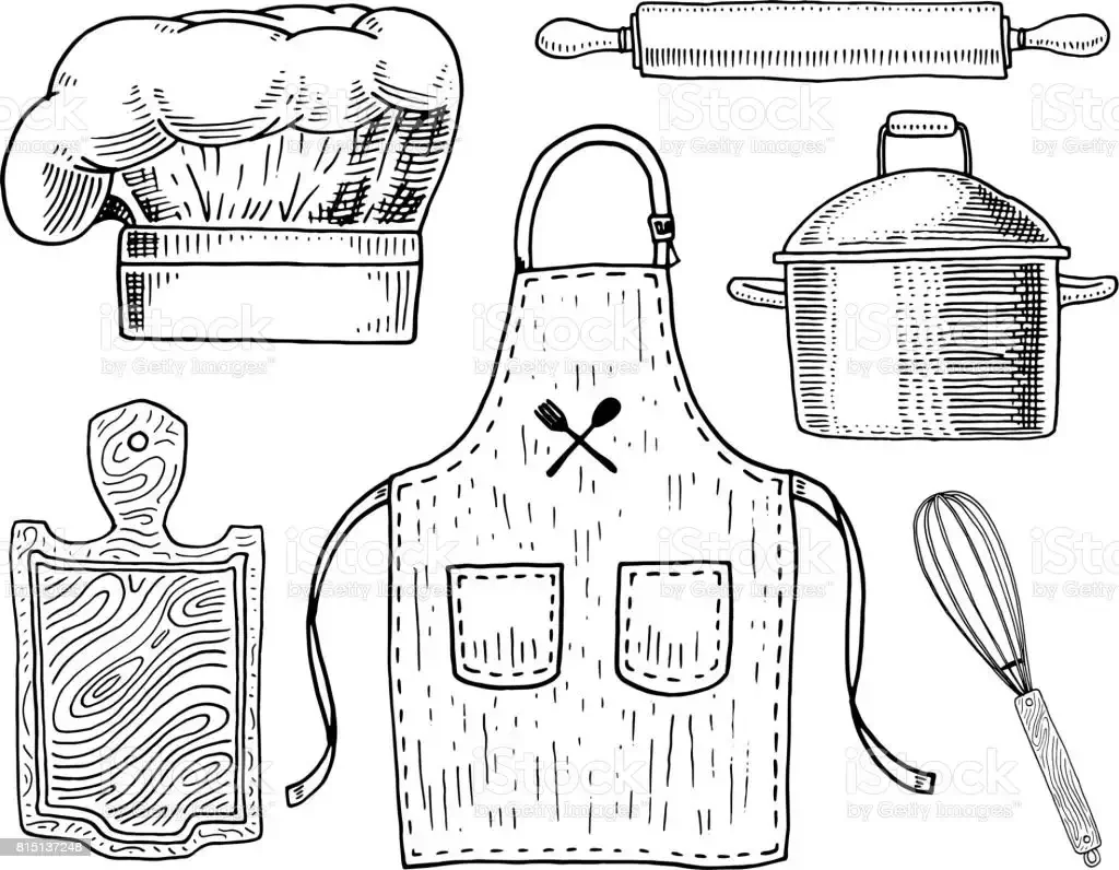 Фартук повара раскраска
