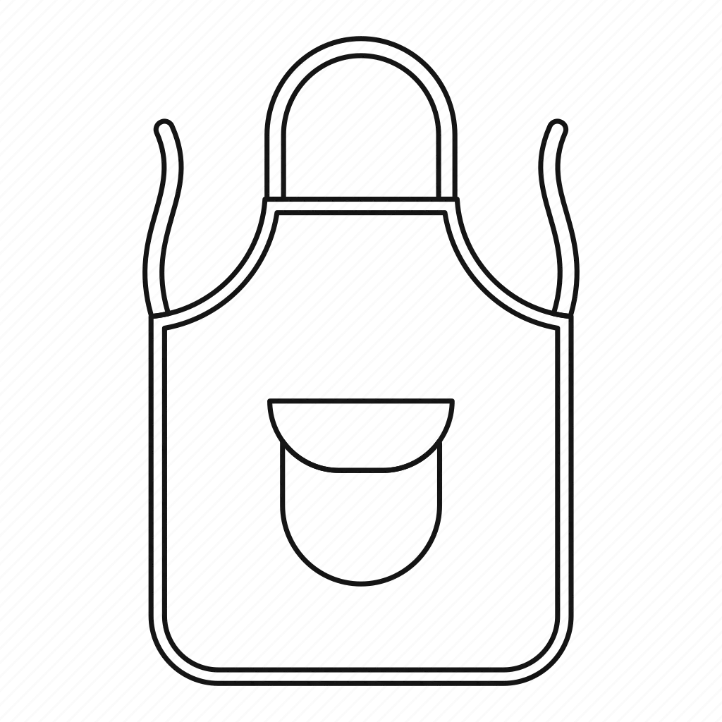 Фартук раскраска для малышей