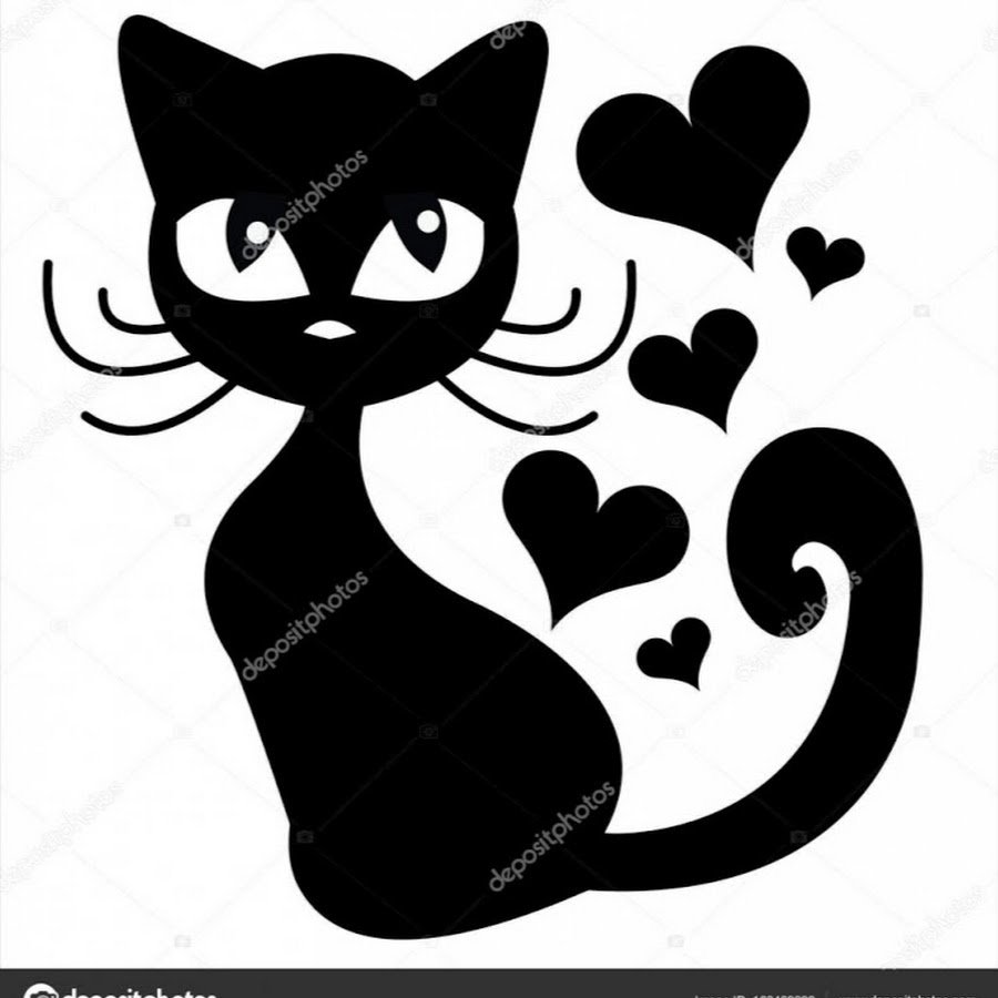 Силуэт кошки для аппликации