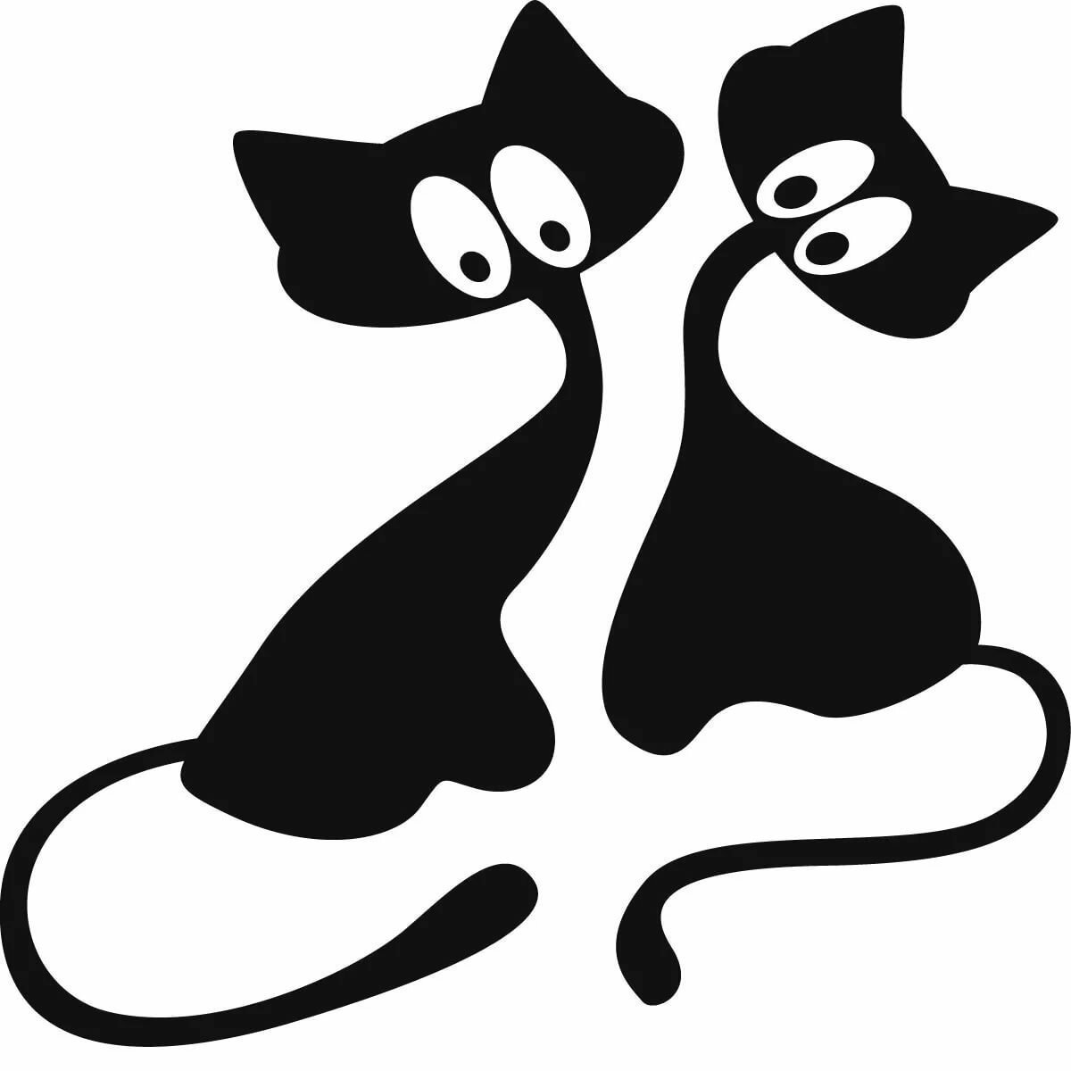 Контур кота для вырезания