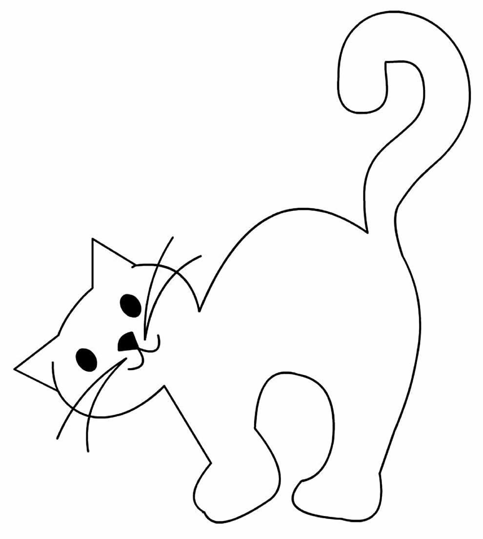 Трафарет котенка для вырезания