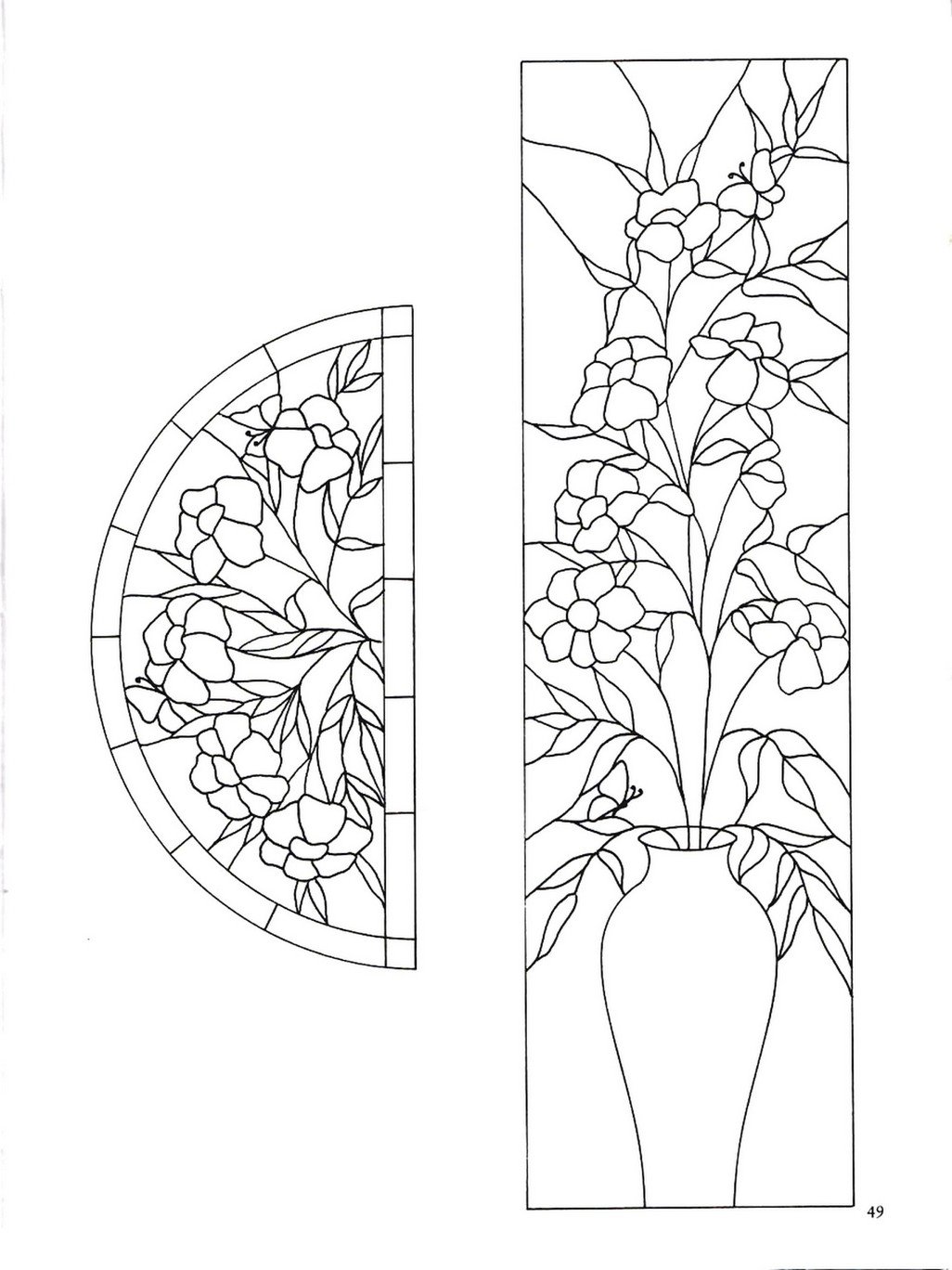 Трафареты для витражной росписи по стеклу