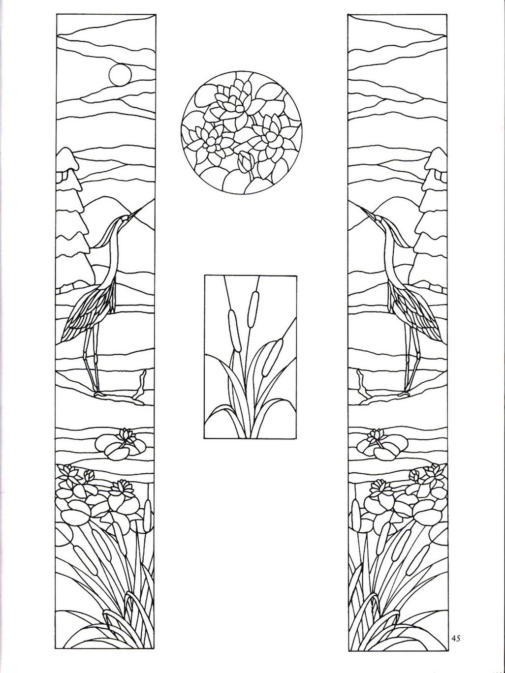 Шаблоны для витражной росписи по стеклу