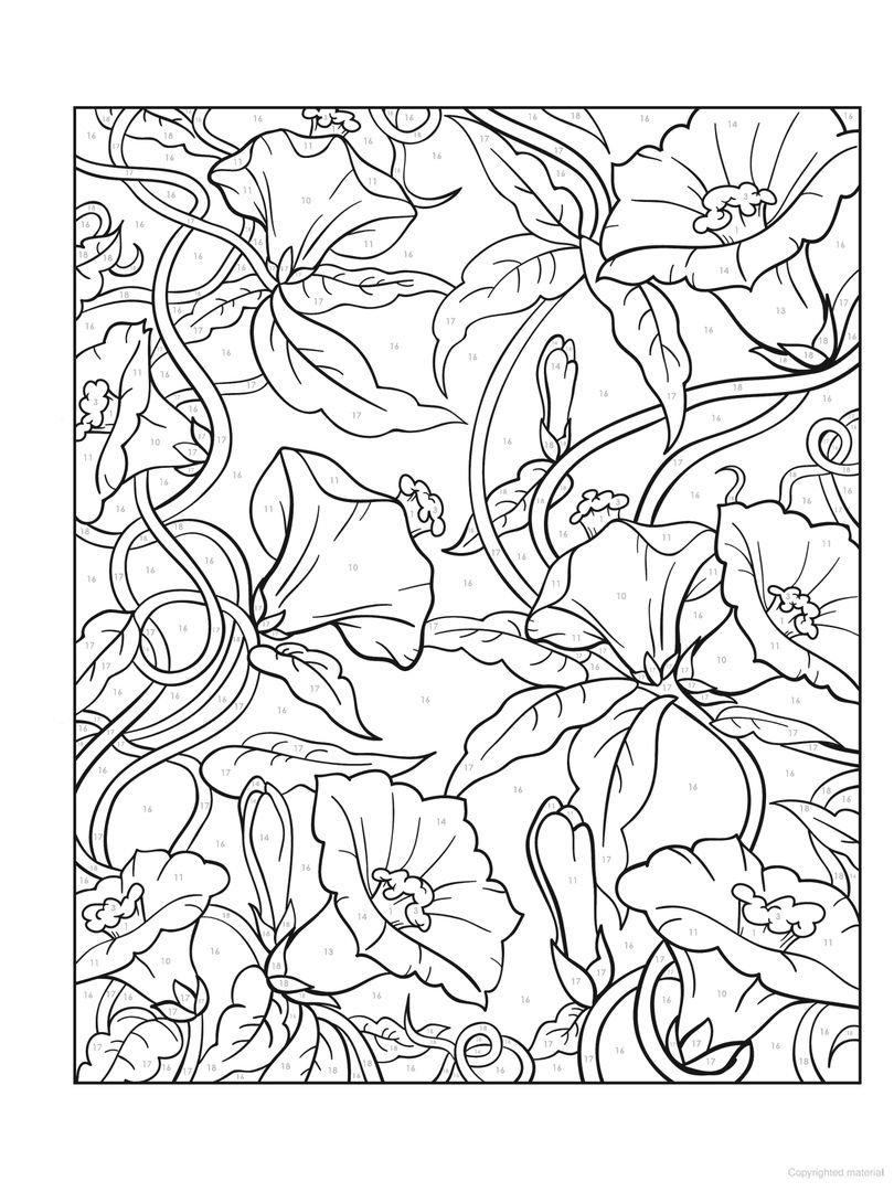 Витраж узор цветы