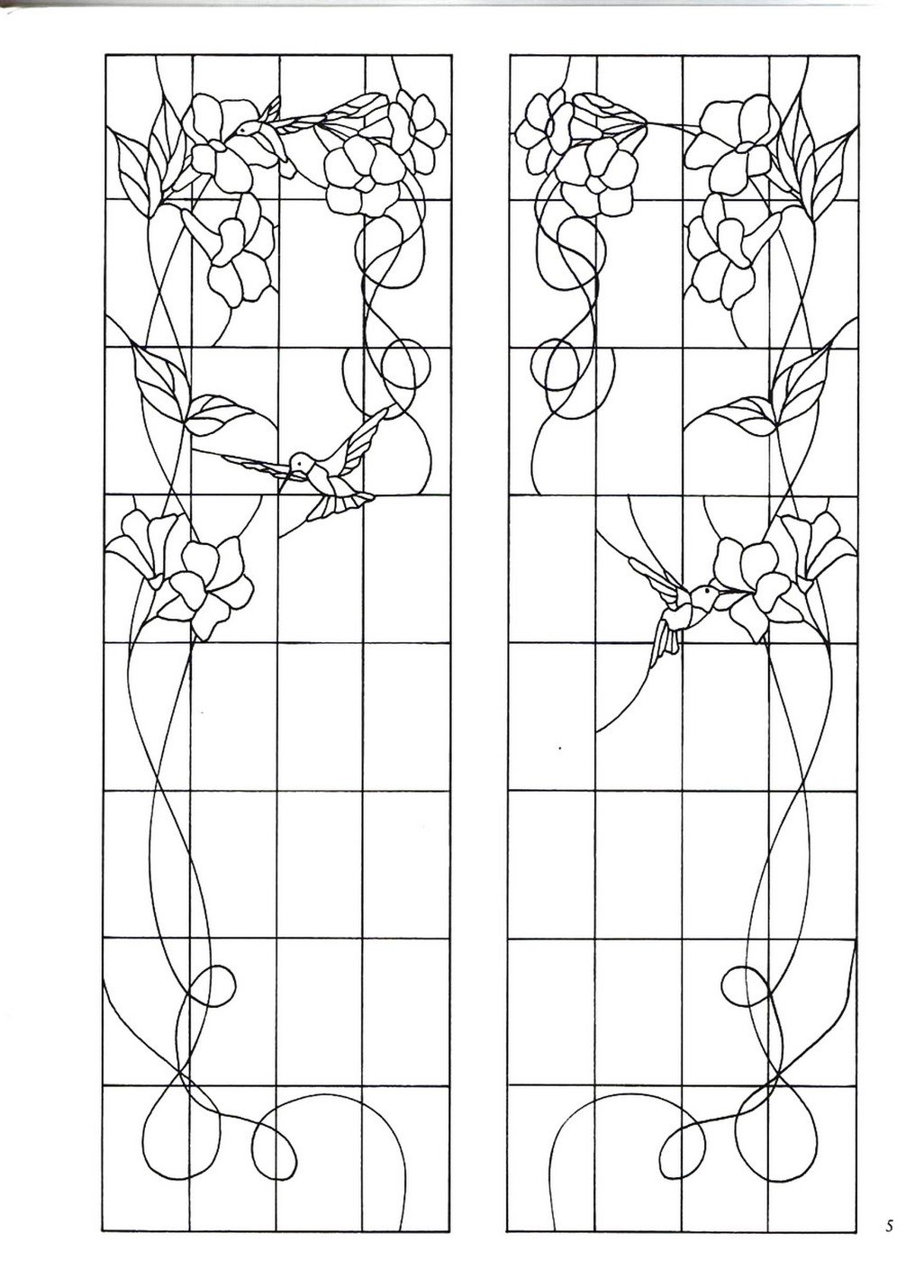 Трафарет для витража на стекле