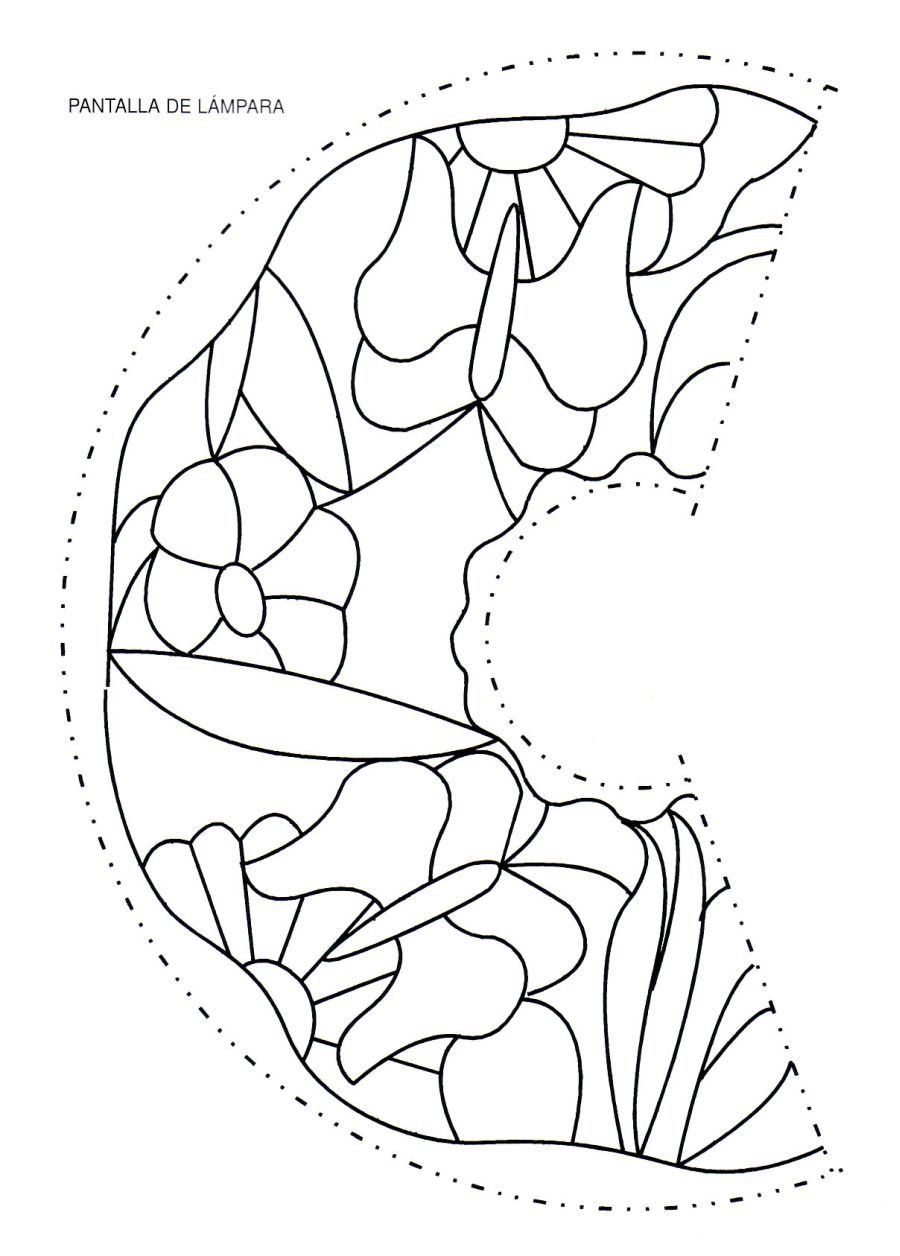 Трафарет для витражной лампы