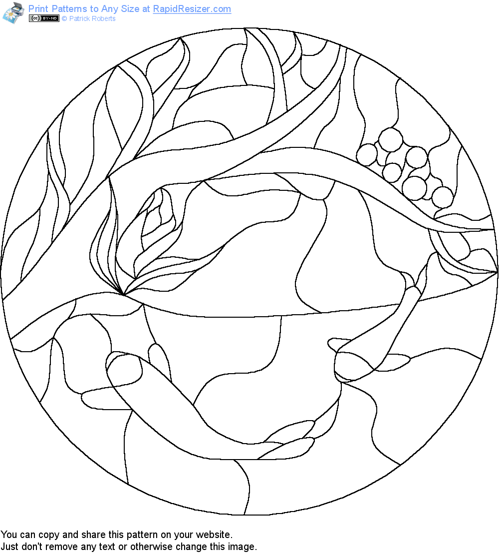 Трафарет для витража Тиффани