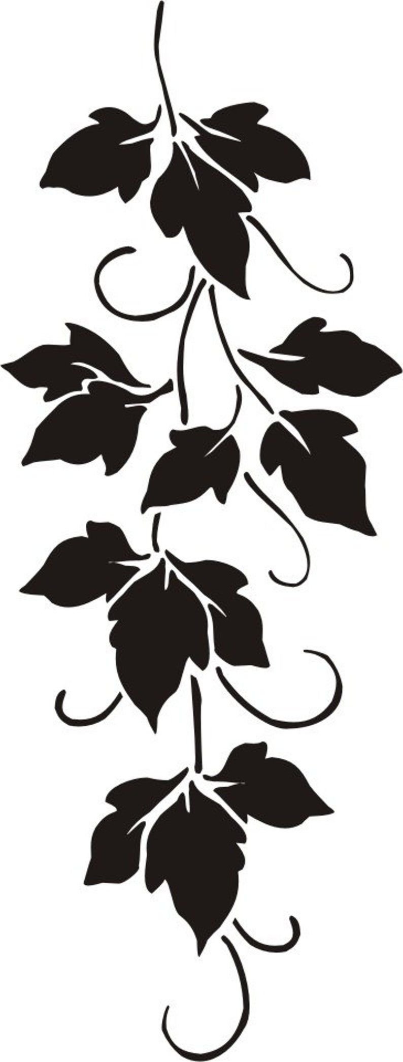 Цветочный трафарет на стену