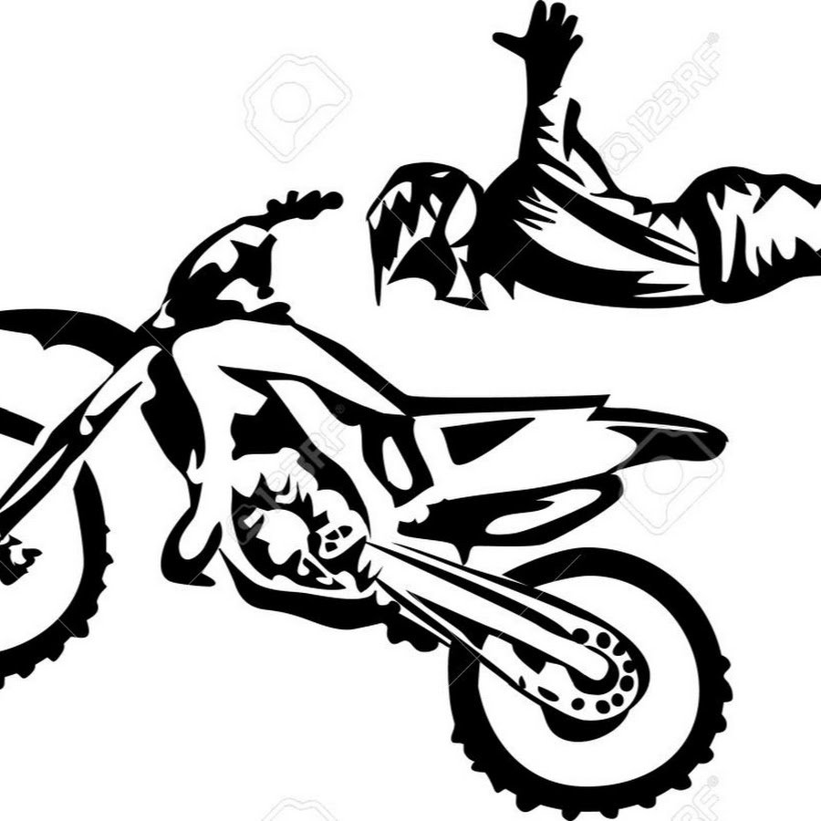 Мотоцикл эндуро вектор