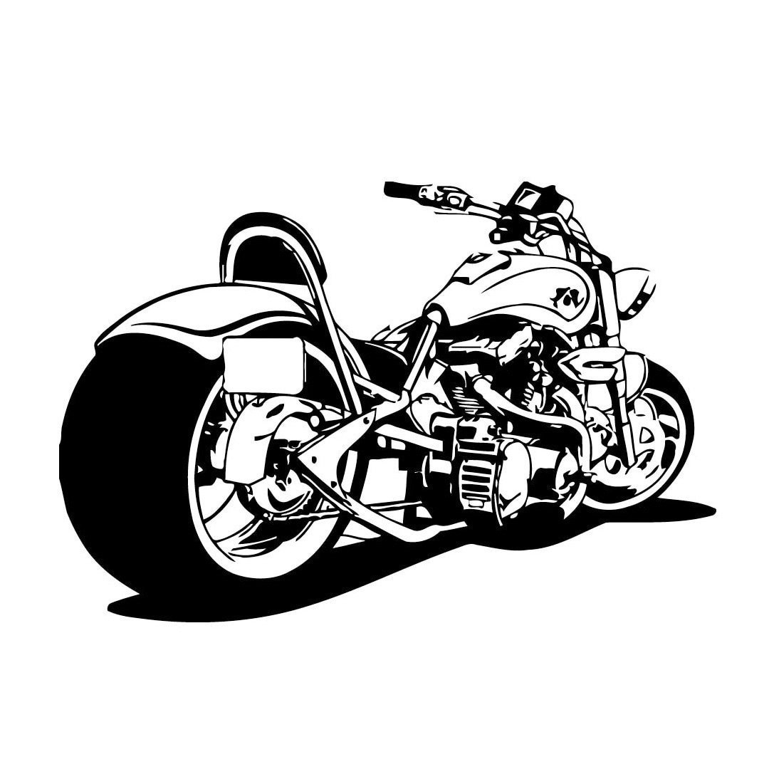 Трафарет мотоцикла для торта