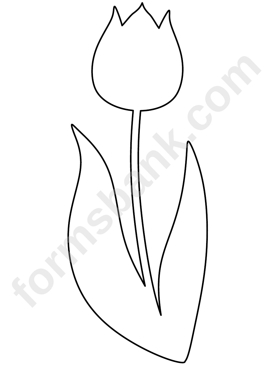 Тюльпанчик вектор силуэт
