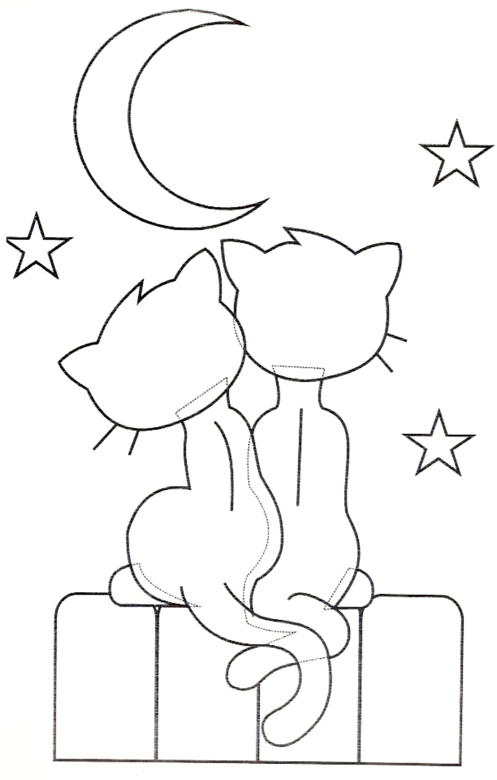 Кот шаблон для аппликации