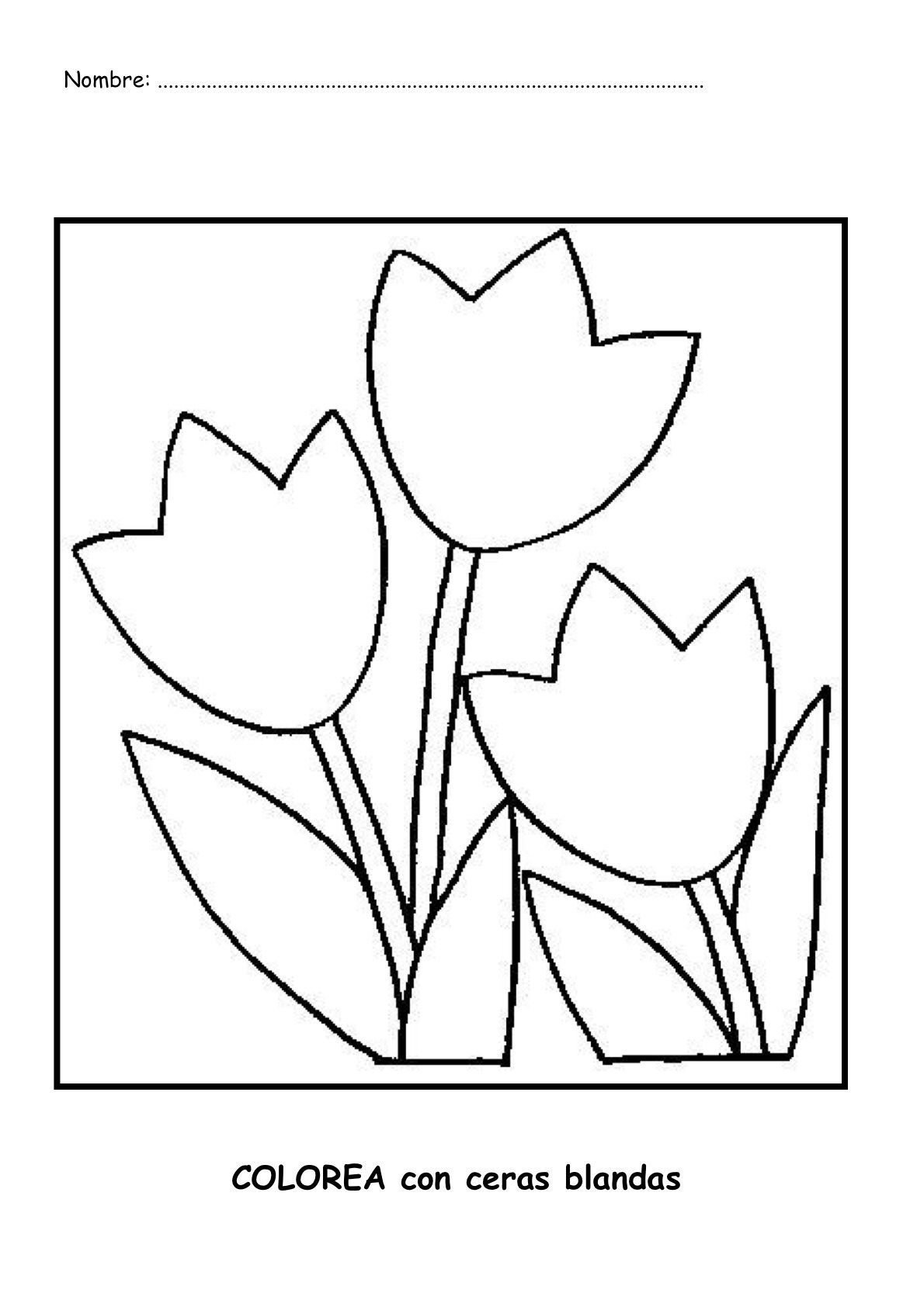 Трафарет объемный тюльпан